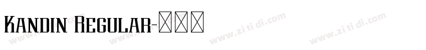 Kandin Regular字体转换